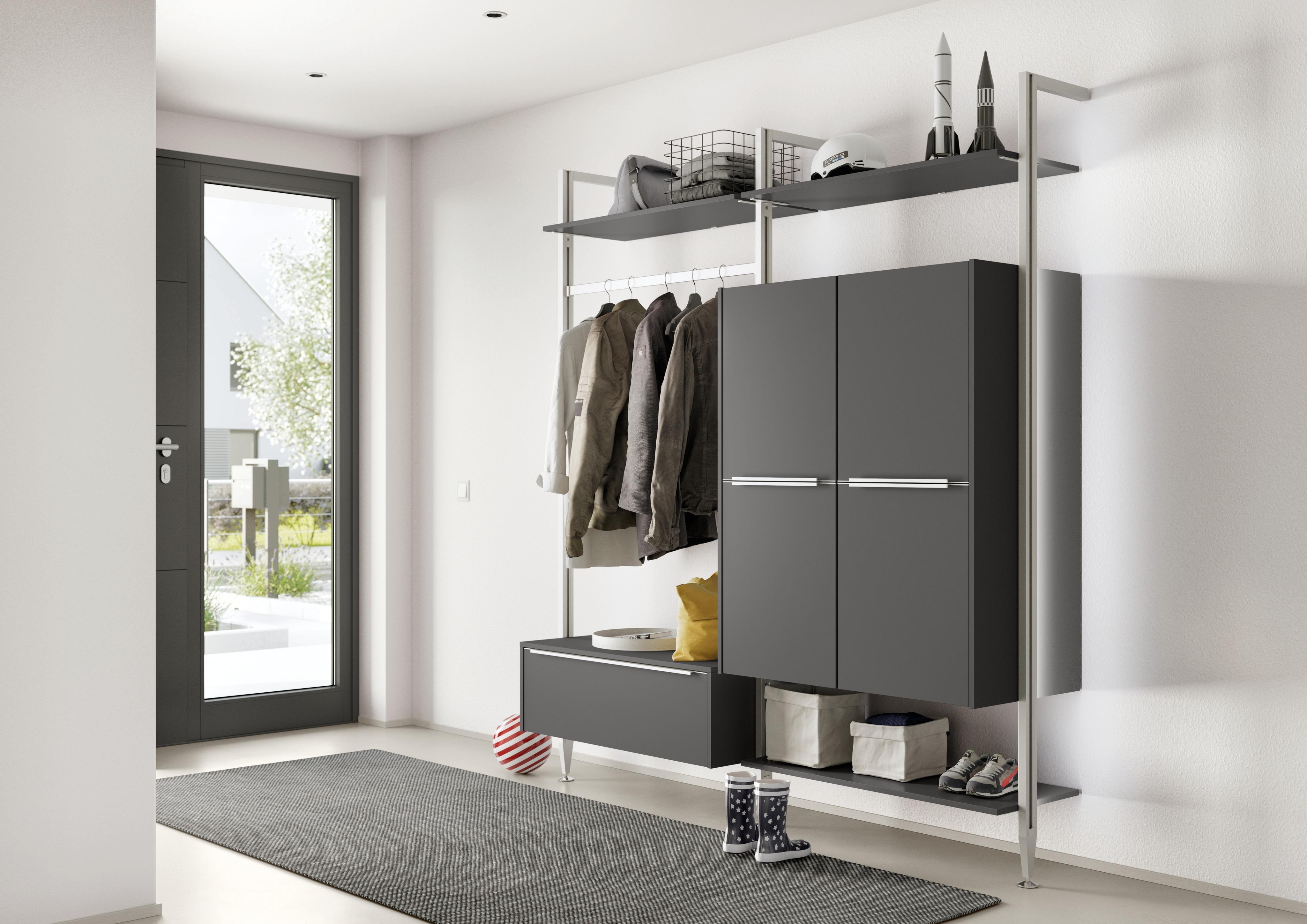 Flur Garderobe Nobilia Sideboard Schränke anthrazit